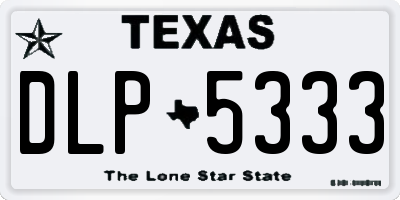TX license plate DLP5333