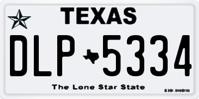 TX license plate DLP5334