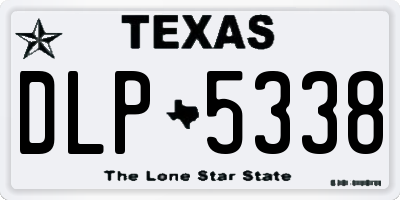 TX license plate DLP5338