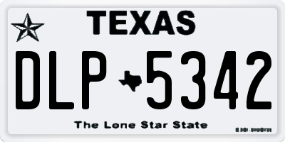 TX license plate DLP5342