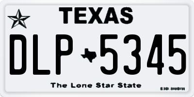 TX license plate DLP5345