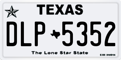 TX license plate DLP5352