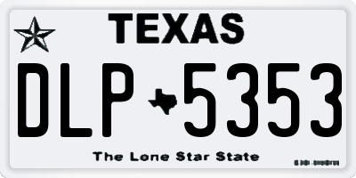 TX license plate DLP5353