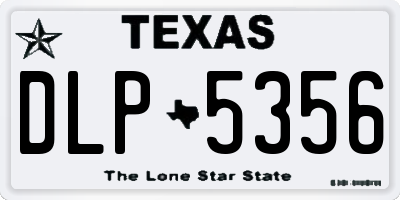 TX license plate DLP5356