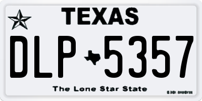 TX license plate DLP5357