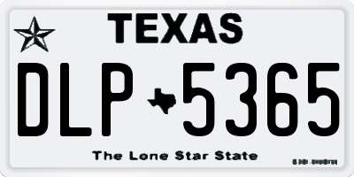 TX license plate DLP5365