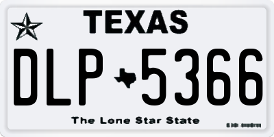 TX license plate DLP5366