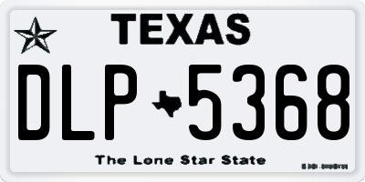 TX license plate DLP5368