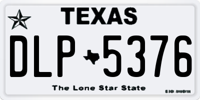 TX license plate DLP5376