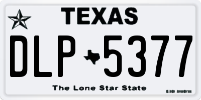TX license plate DLP5377