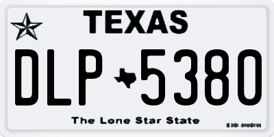 TX license plate DLP5380