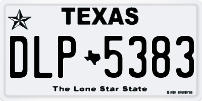 TX license plate DLP5383