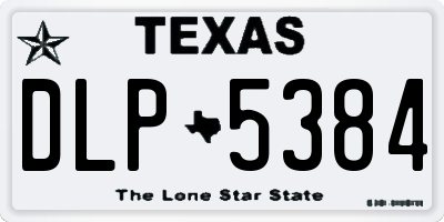 TX license plate DLP5384