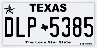 TX license plate DLP5385