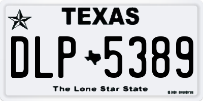 TX license plate DLP5389