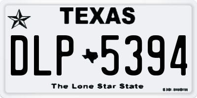 TX license plate DLP5394