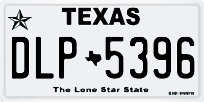 TX license plate DLP5396