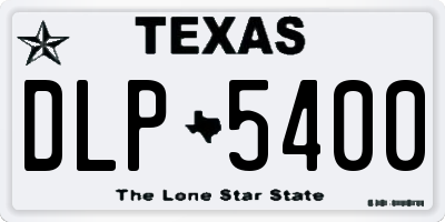 TX license plate DLP5400