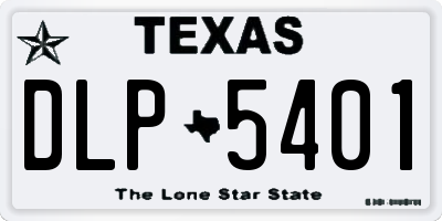 TX license plate DLP5401