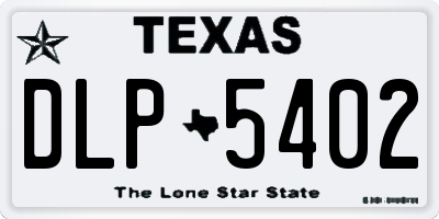 TX license plate DLP5402