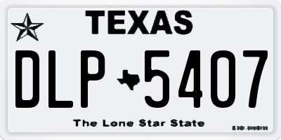 TX license plate DLP5407
