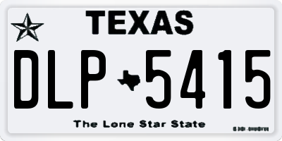 TX license plate DLP5415