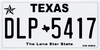 TX license plate DLP5417