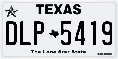 TX license plate DLP5419