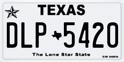 TX license plate DLP5420