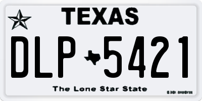 TX license plate DLP5421