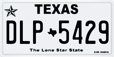 TX license plate DLP5429