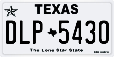 TX license plate DLP5430
