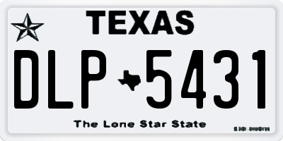 TX license plate DLP5431