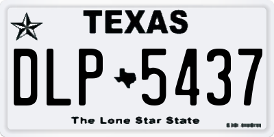 TX license plate DLP5437