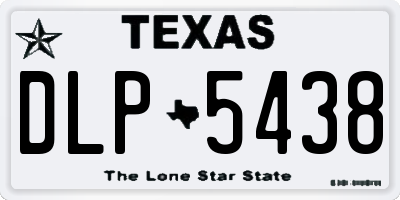 TX license plate DLP5438