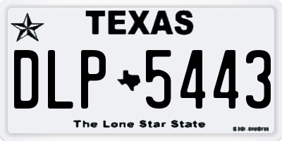TX license plate DLP5443