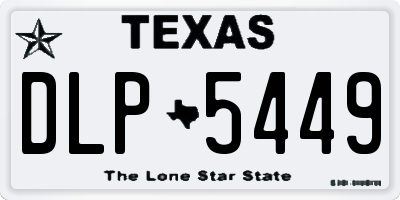 TX license plate DLP5449