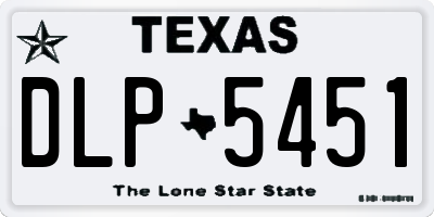 TX license plate DLP5451