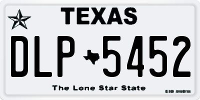 TX license plate DLP5452