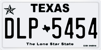 TX license plate DLP5454