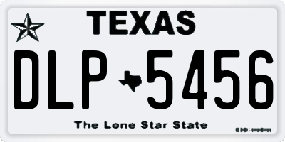 TX license plate DLP5456