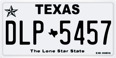 TX license plate DLP5457