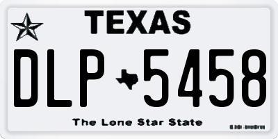 TX license plate DLP5458