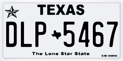 TX license plate DLP5467