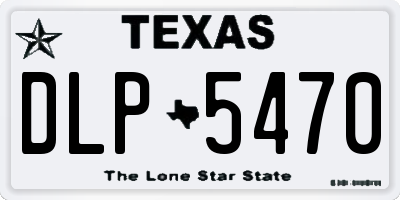 TX license plate DLP5470