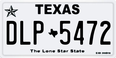 TX license plate DLP5472