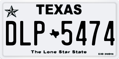 TX license plate DLP5474