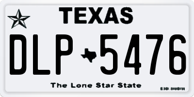 TX license plate DLP5476