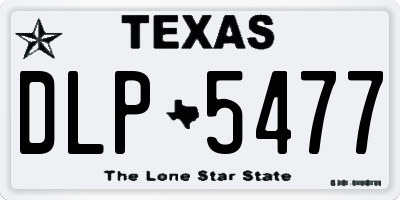 TX license plate DLP5477