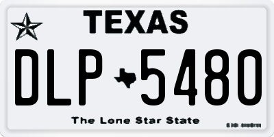 TX license plate DLP5480